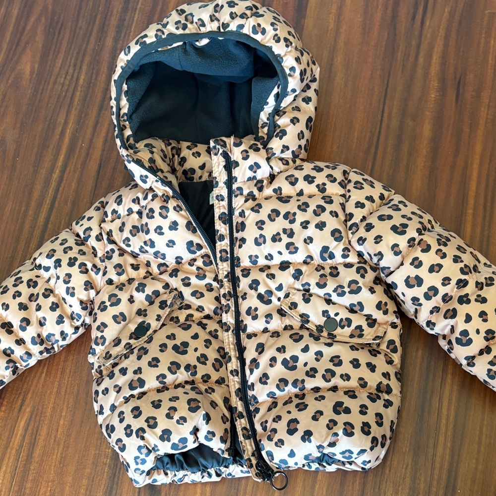 H&M Leopard Print Puffer Jacket